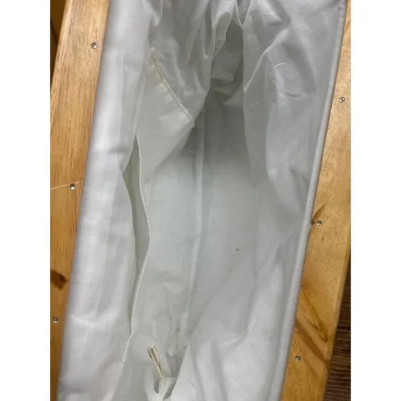 Vintage Old Navy Wooden Frame Clutch Bag With Green & Blue Floral Pattern - Picture 6 of 6